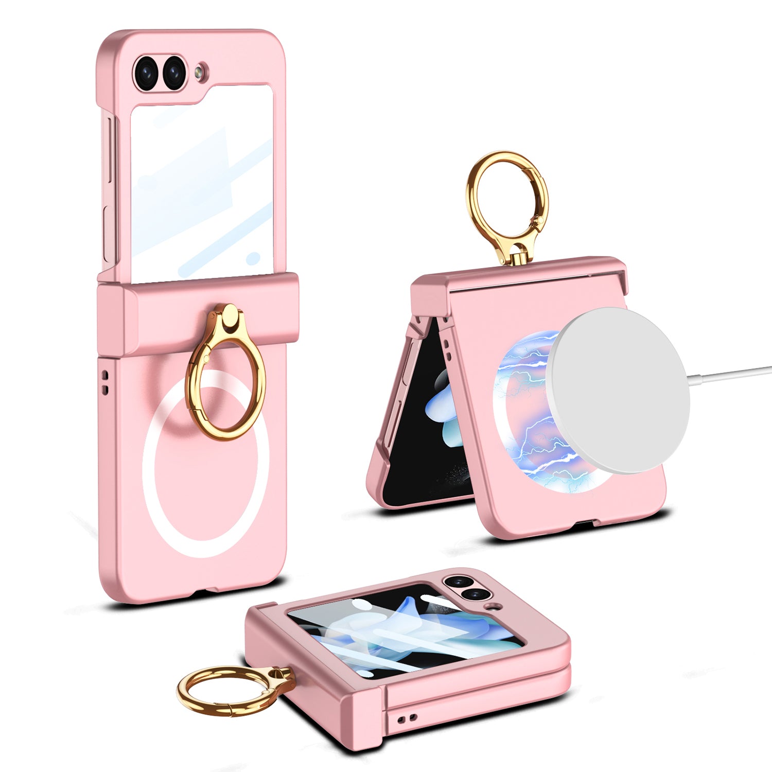 GKK For Samsung Galaxy Z Flip5 5G Kickstand Phone Case Hinge Protection Hard PC Cover Compatible with MagSafe GKK For Samsung Galaxy Z Flip5 5G Kickstand Phone Case Hinge Protection Hard PC Cover Compatible with MagSafe
